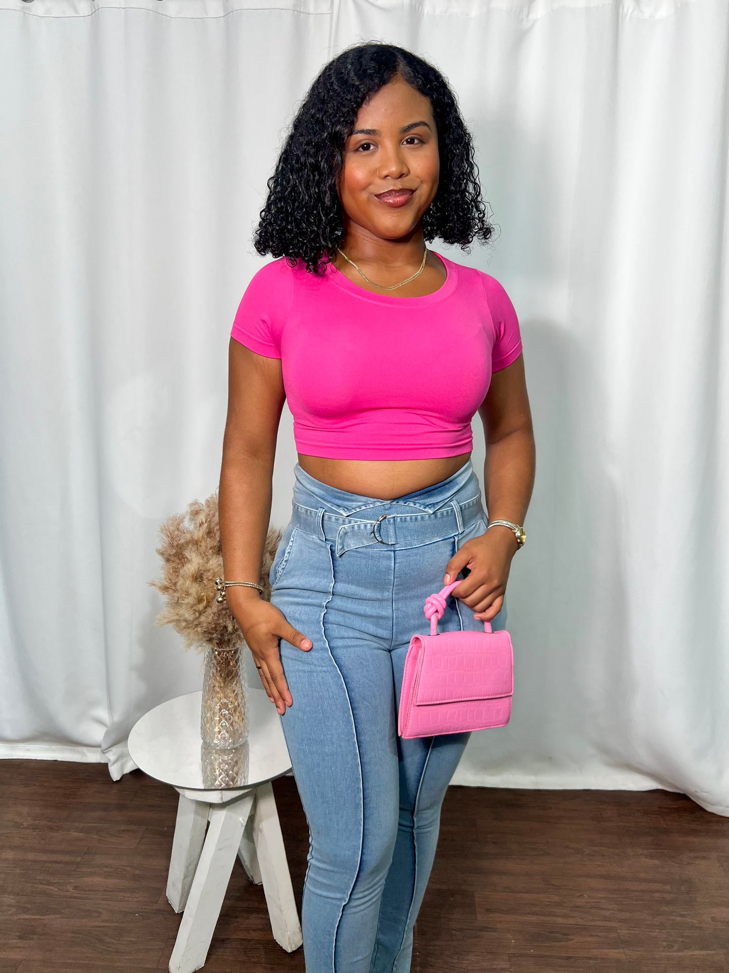 DAILY NYLON CASUAL CROPTOP