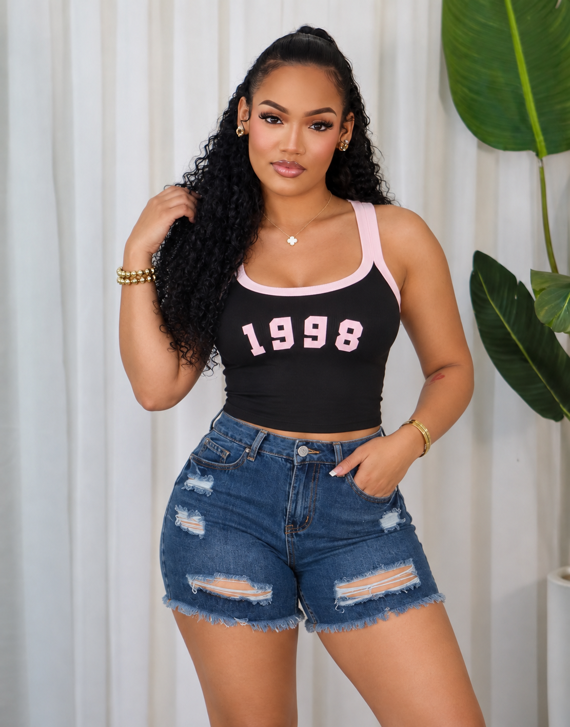 SEAMLESS CONTRACT BAND CROP TOP