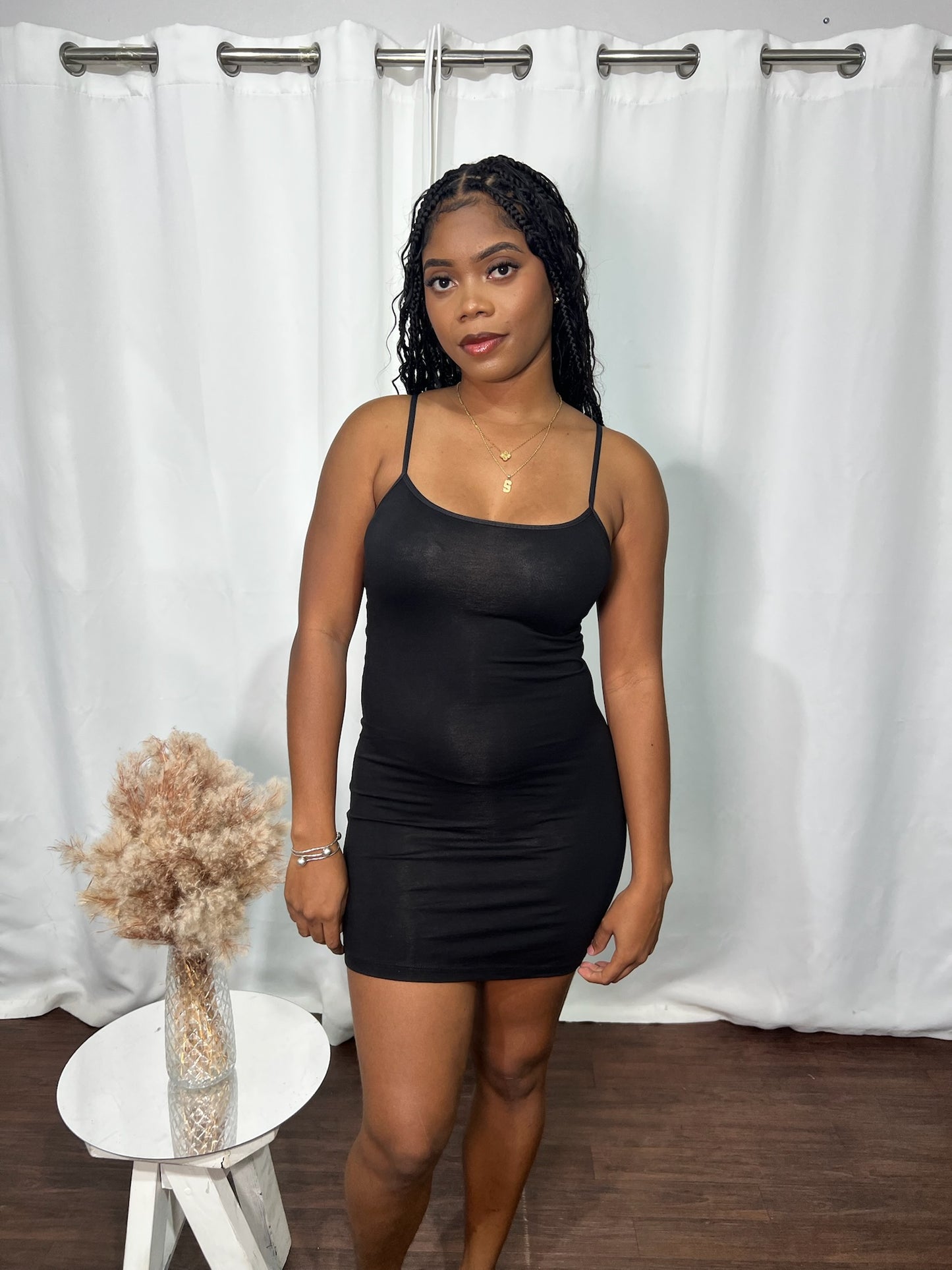 CAMI MINI DRESS W/ ADJUSTABLE STRAPS