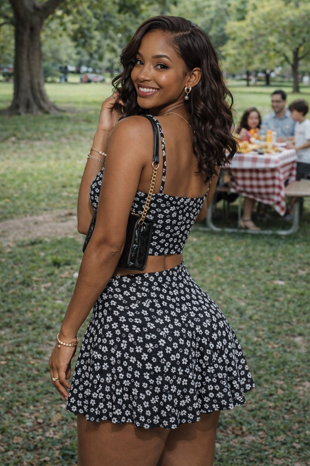 FLORAL SUMMERS MINI SKIRT SET