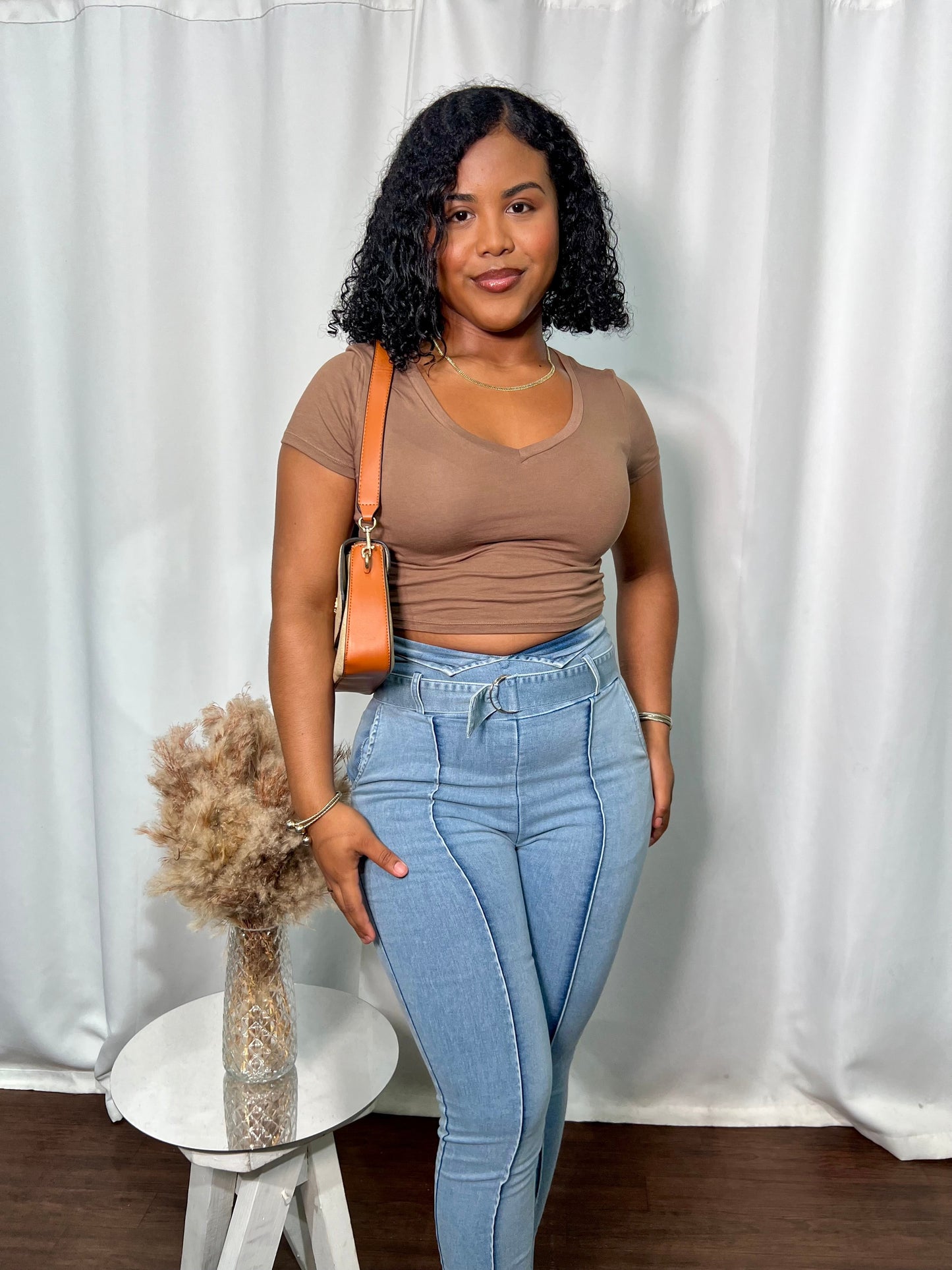 V NECK CROPTOP