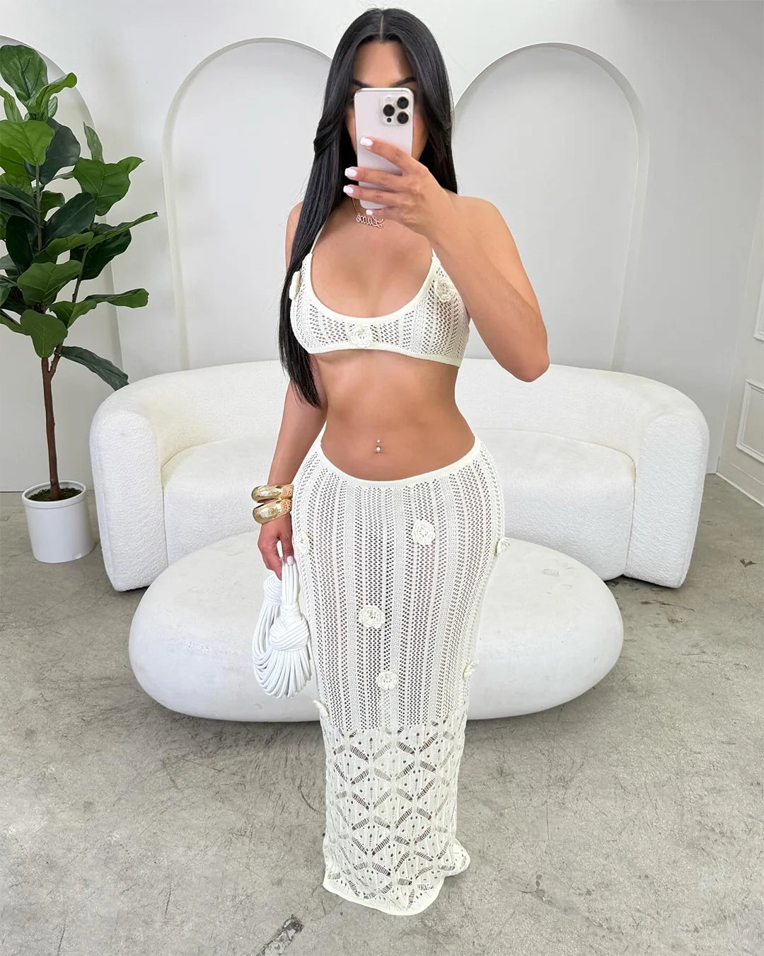 RALETTE AND MAXI SKIRT SET