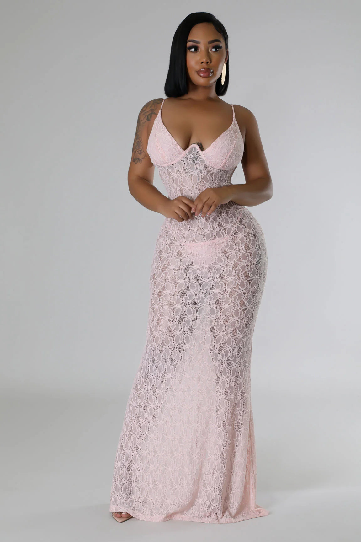 COULD BE LOVE LACE MAXI DRESS