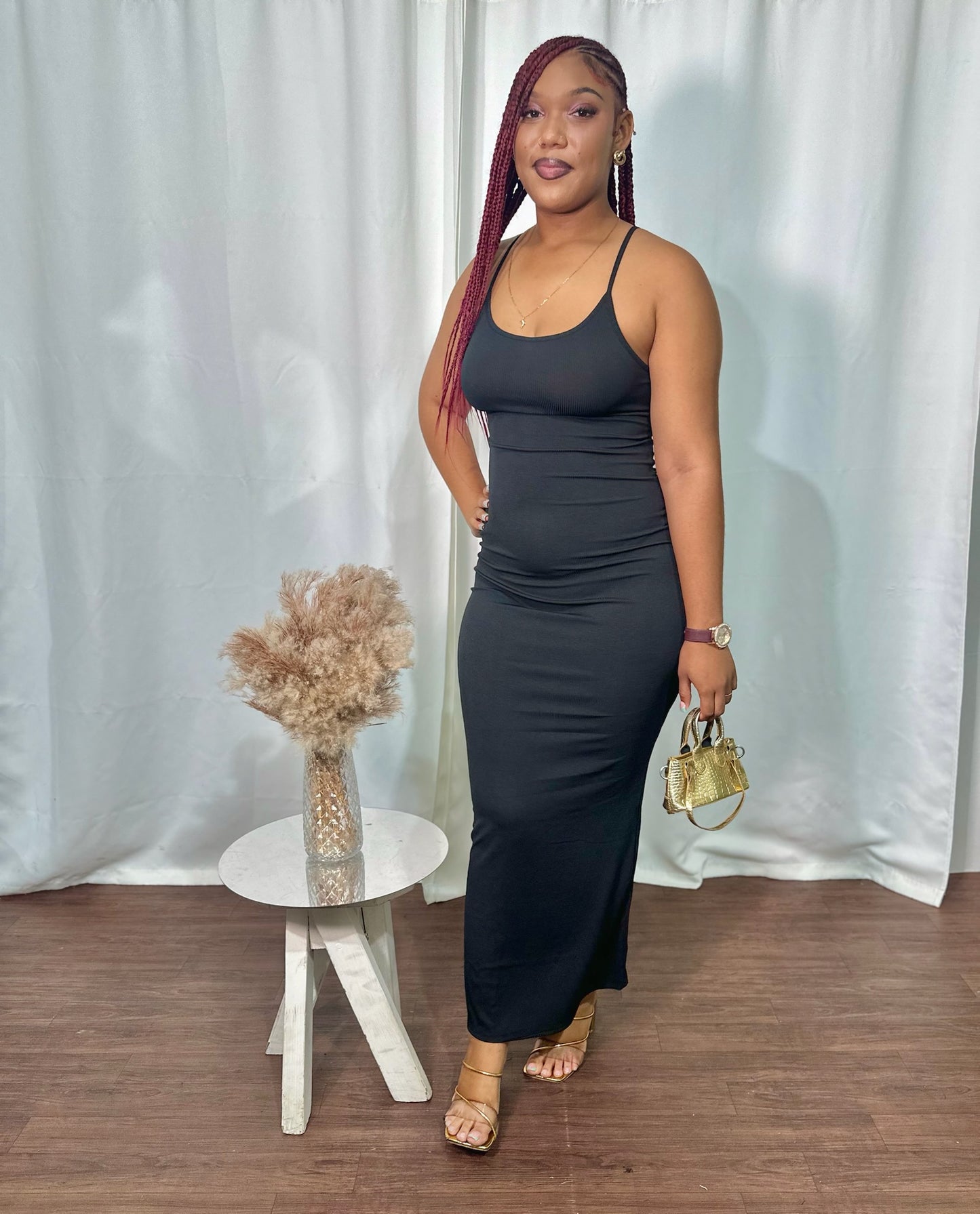 RIBBED MAXI DRESS