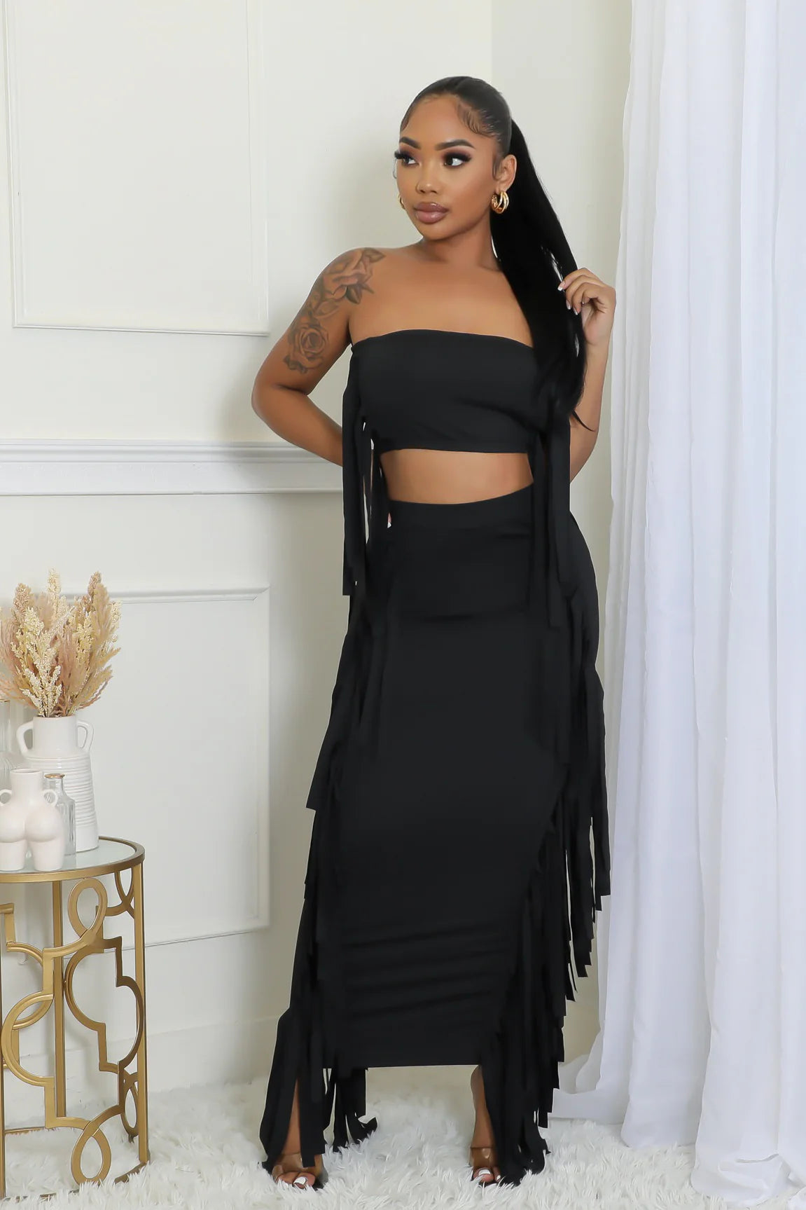 GET A CLUE FRILL SKIRT SET