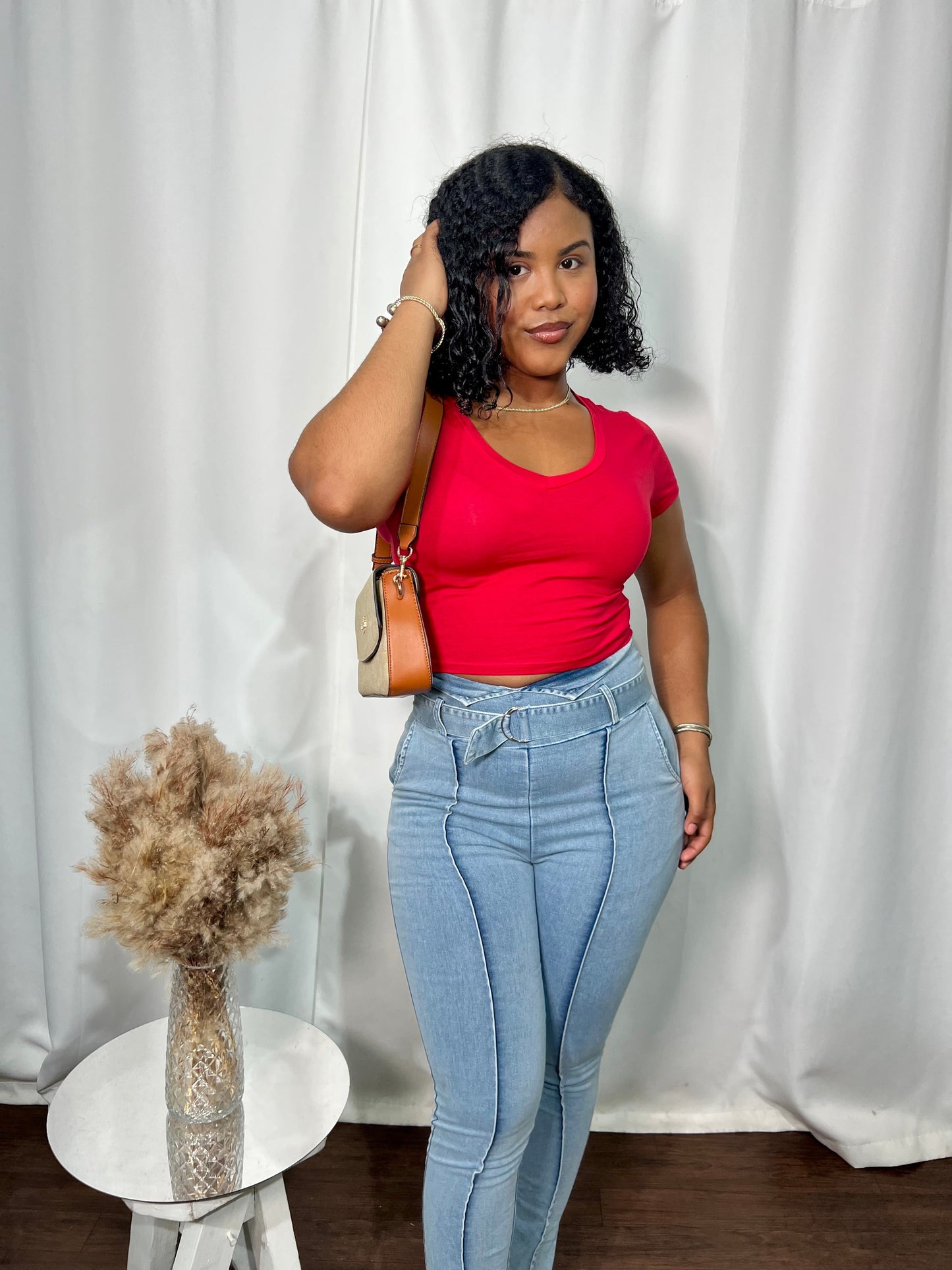 V NECK CROPTOP