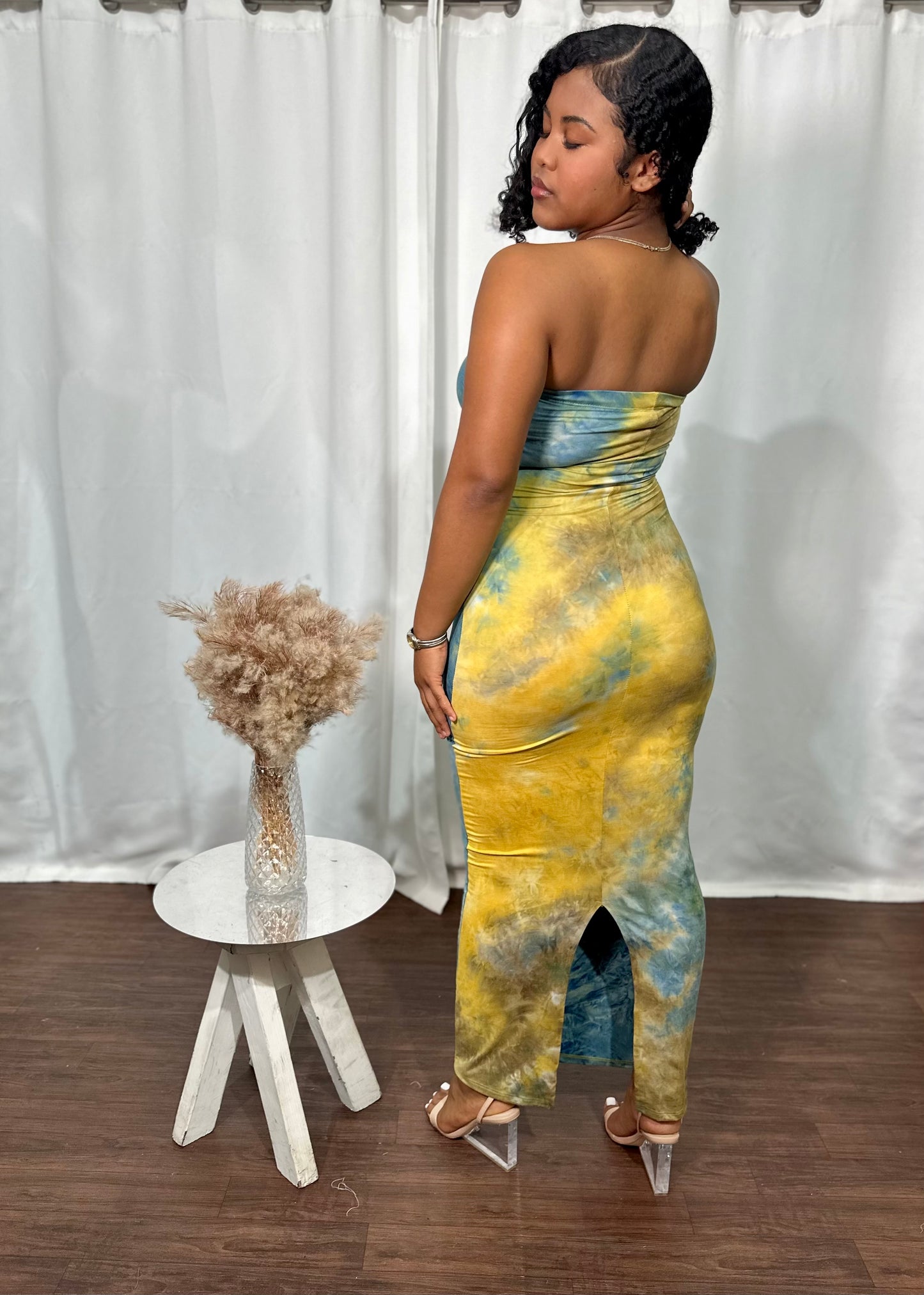 TIE DYE TUBE DRESS