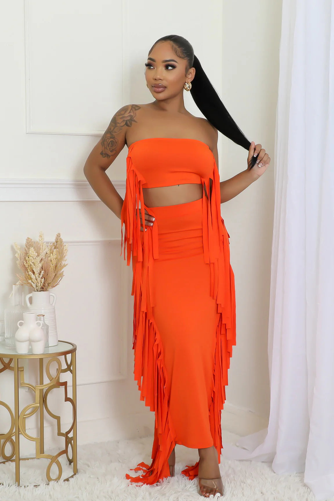 GET A CLUE FRILL SKIRT SET