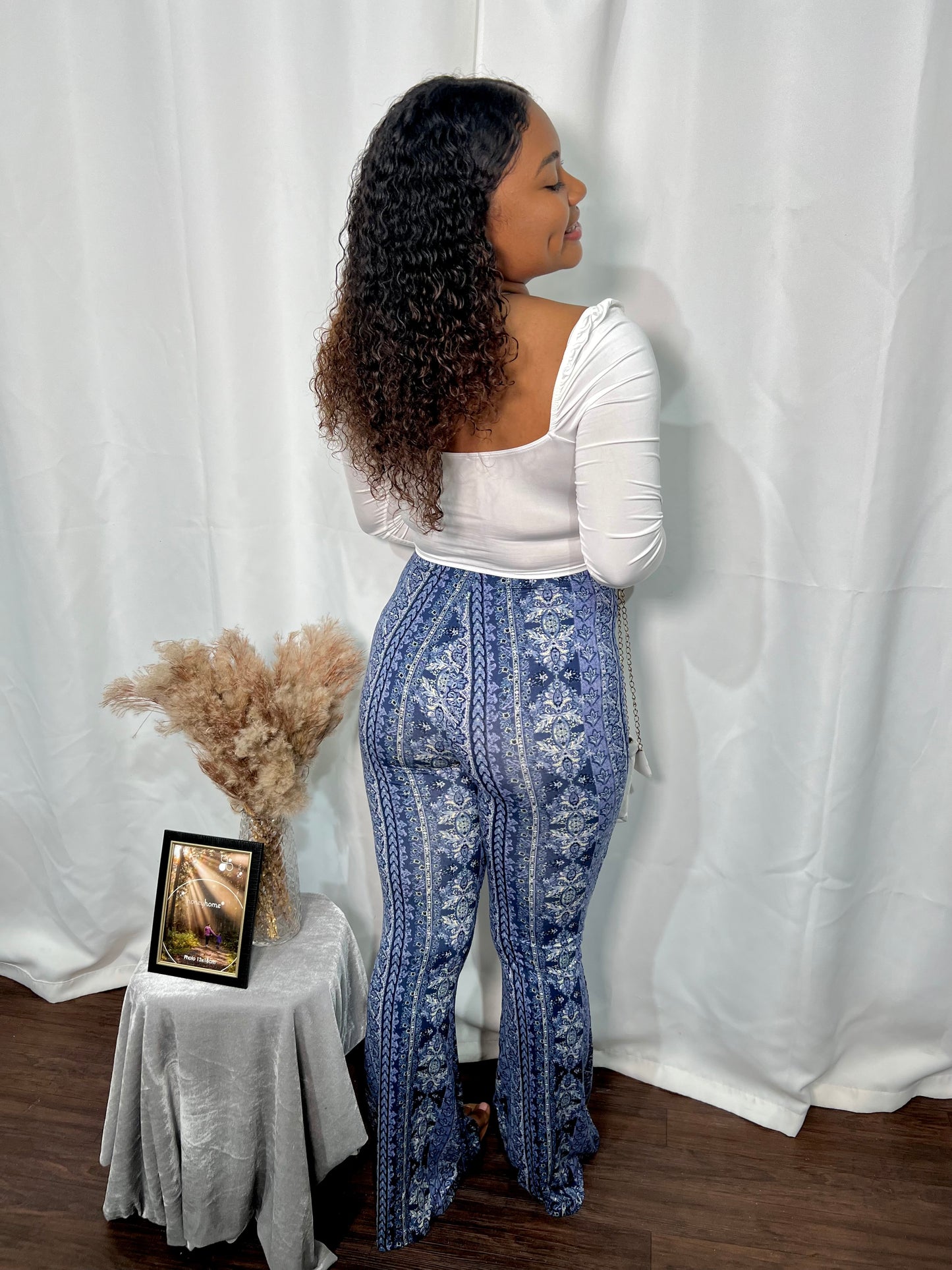OCEAN GRACE PRINTED PALAZZO PANTS