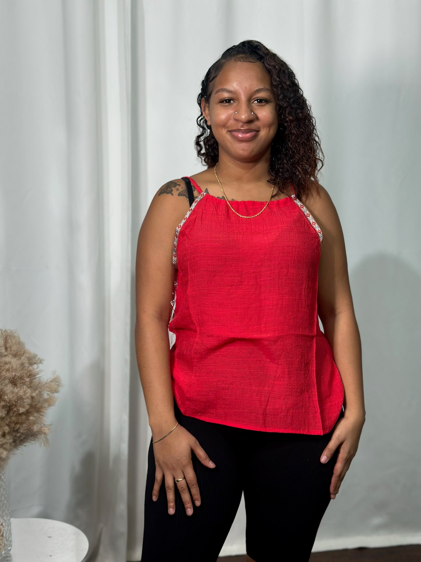 HALTER LINEN TOP