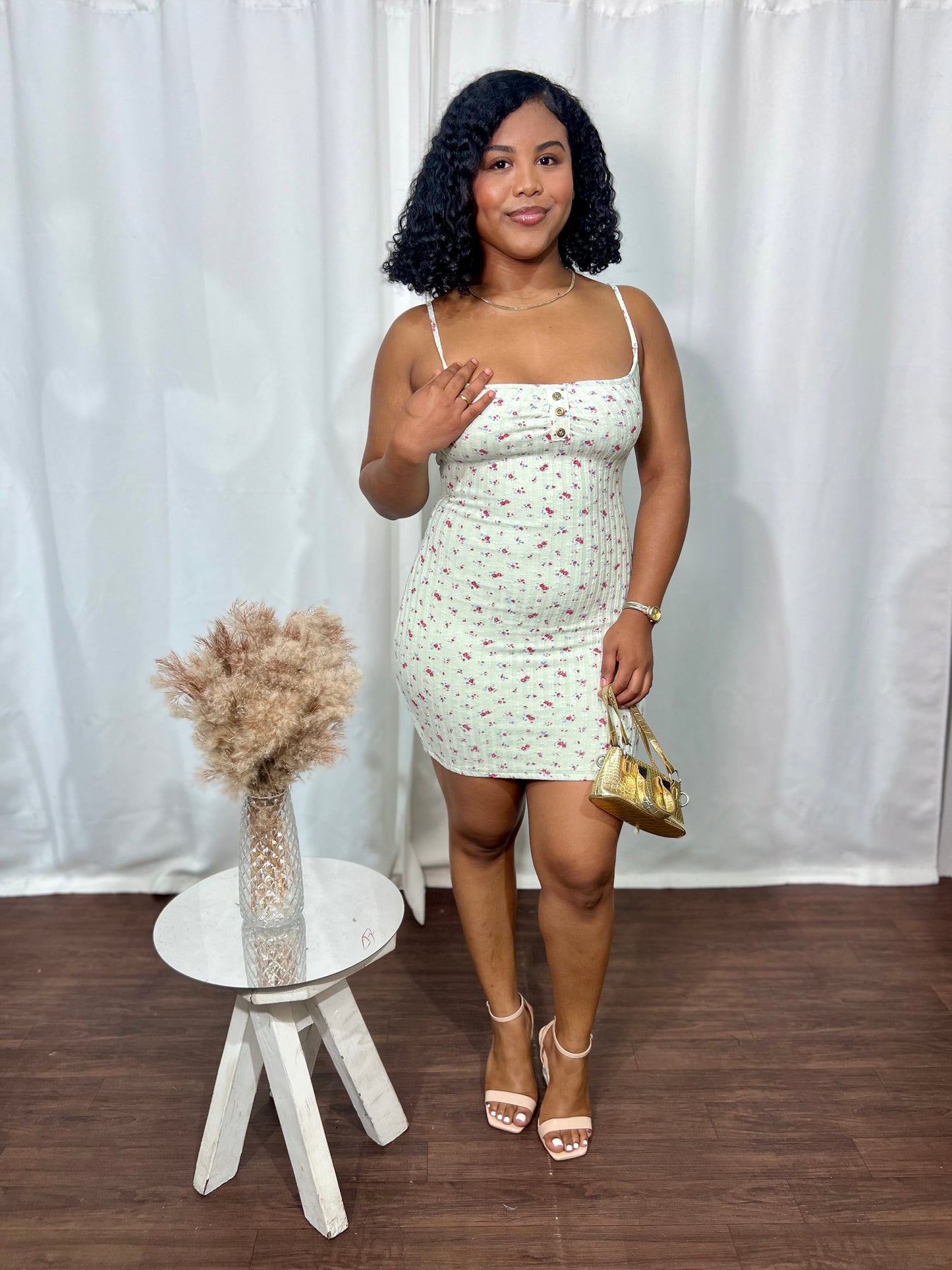 DAISY BOTTON DOWN MINI DRESS