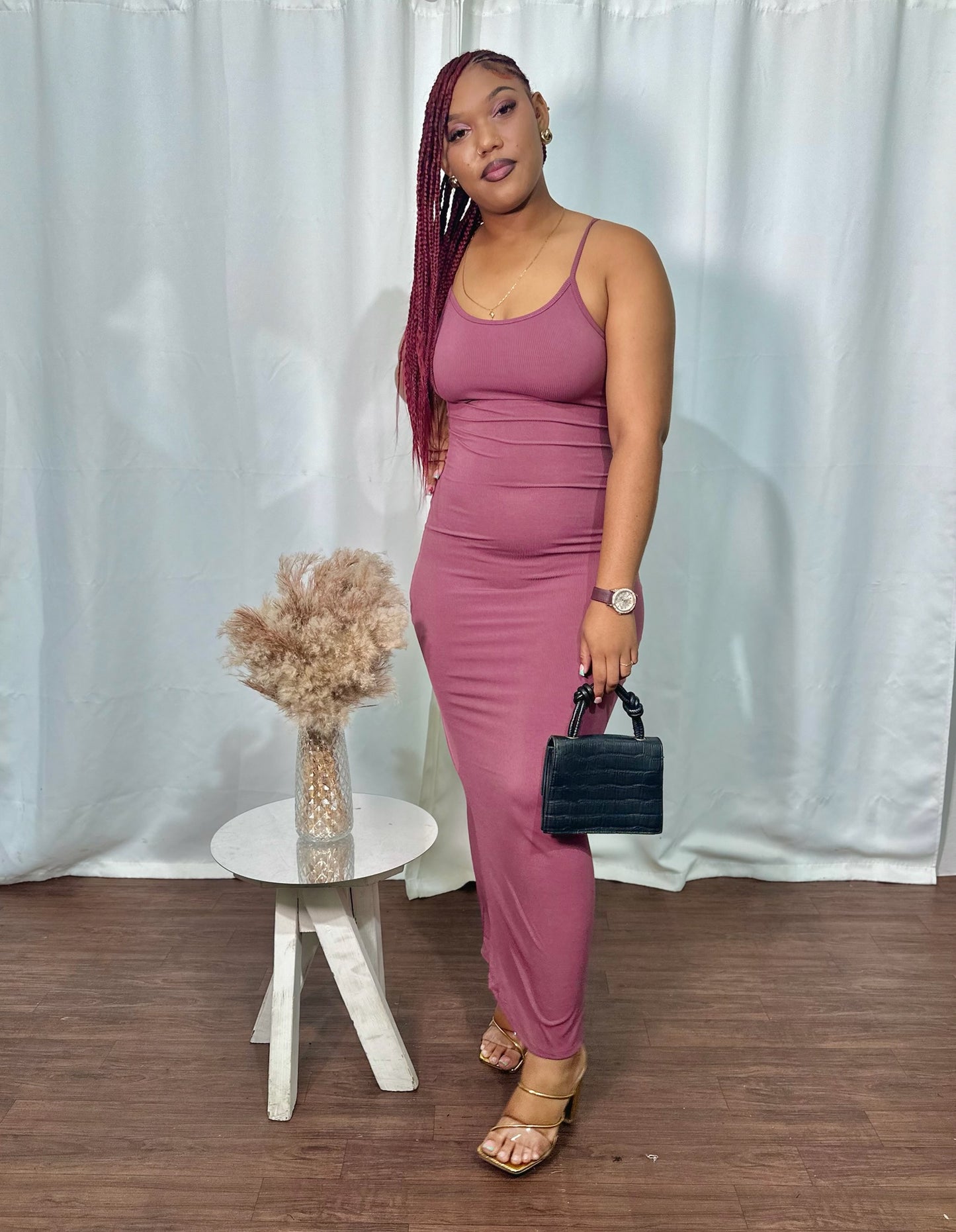 RIBBED MAXI DRESS