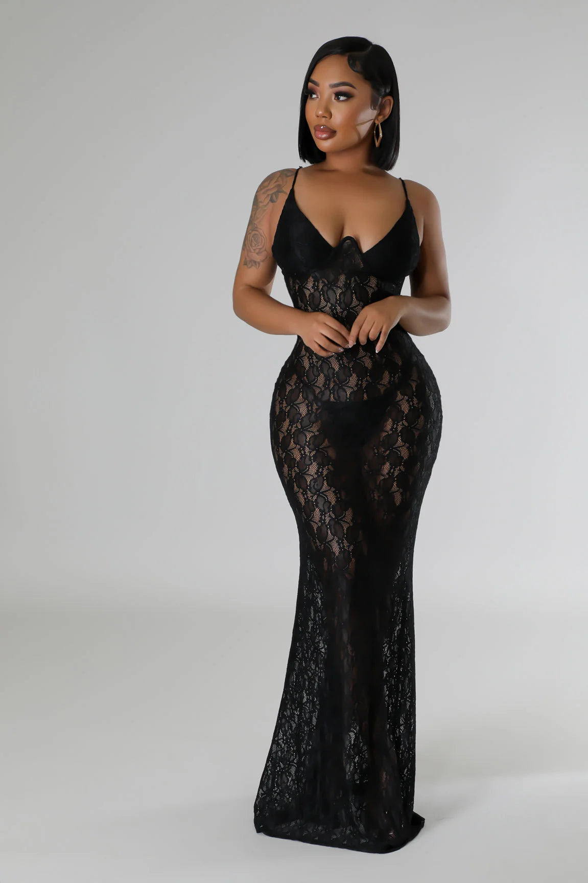COULD BE LOVE LACE MAXI DRESS