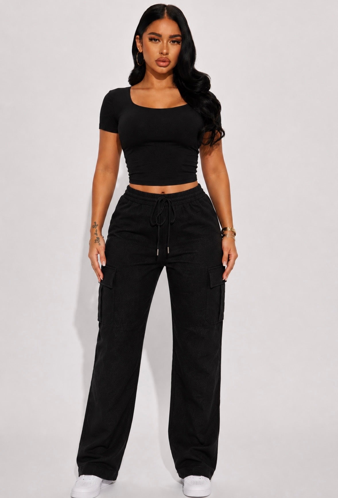 LINEN CARGO PANTS