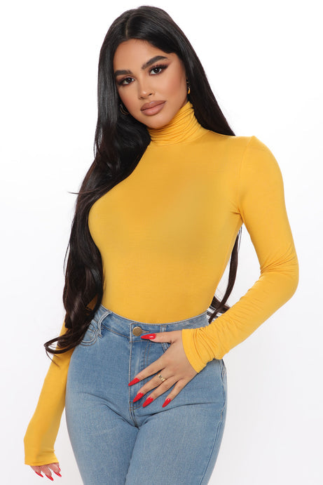 MOCK NECK LONG SLEEVE BLOUSE