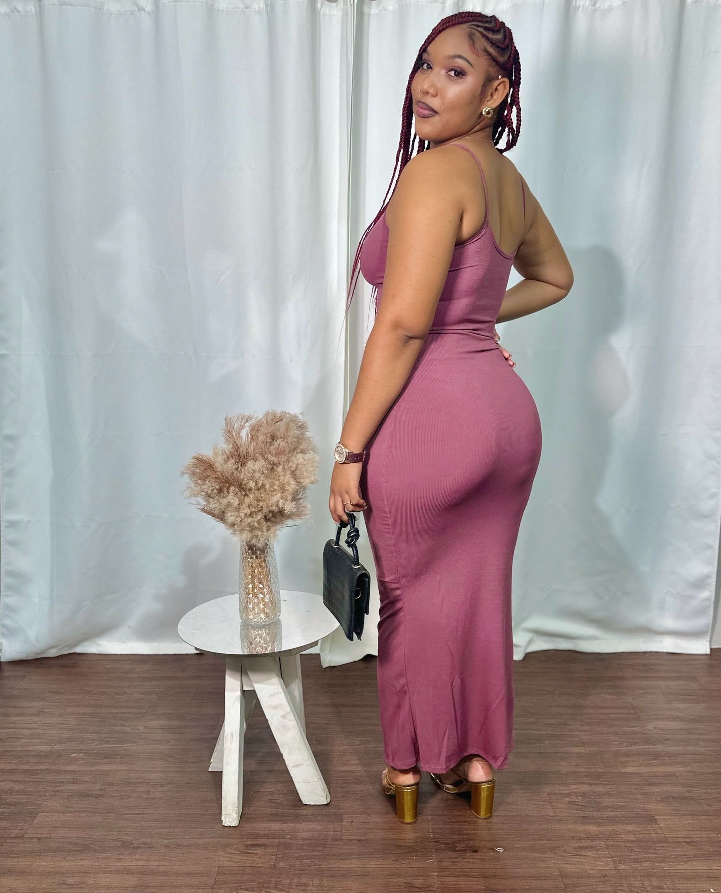 RIBBED MAXI DRESS
