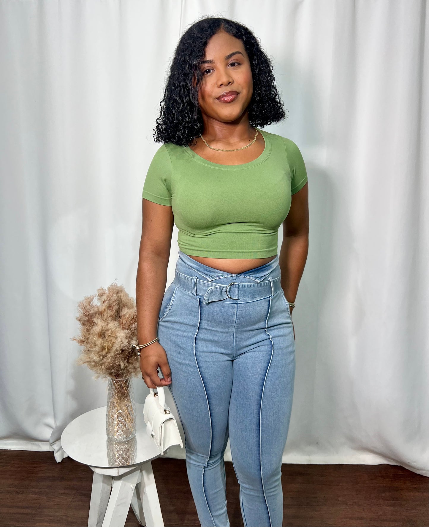 DAILY NYLON CASUAL CROPTOP