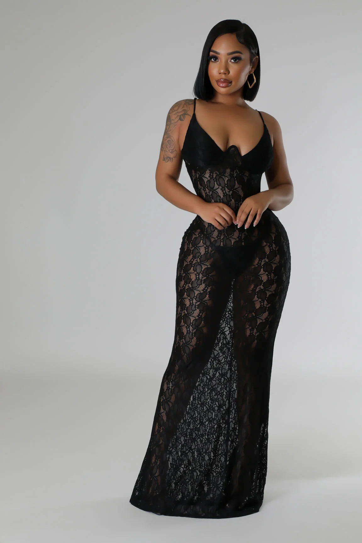COULD BE LOVE LACE MAXI DRESS