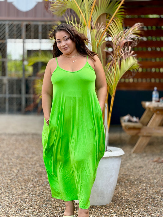 BREEZY V NECK MAXI DRESS