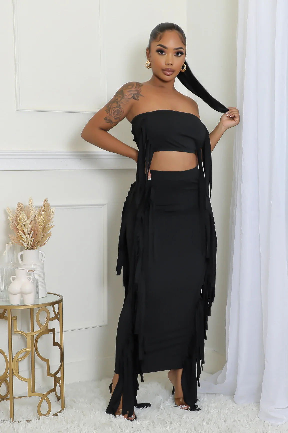 GET A CLUE FRILL SKIRT SET