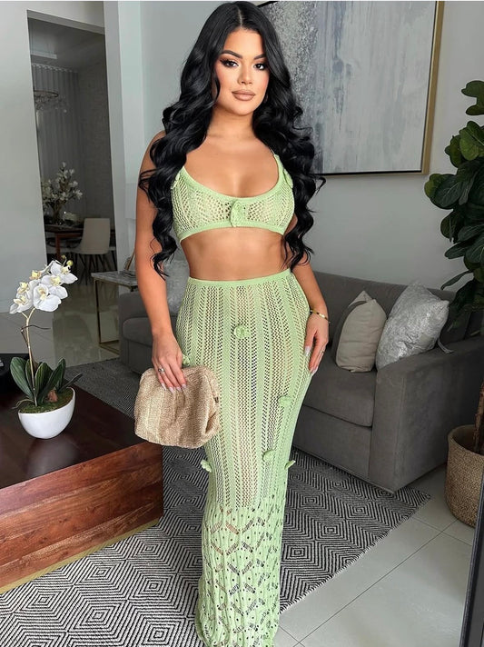 RALETTE AND MAXI SKIRT SET