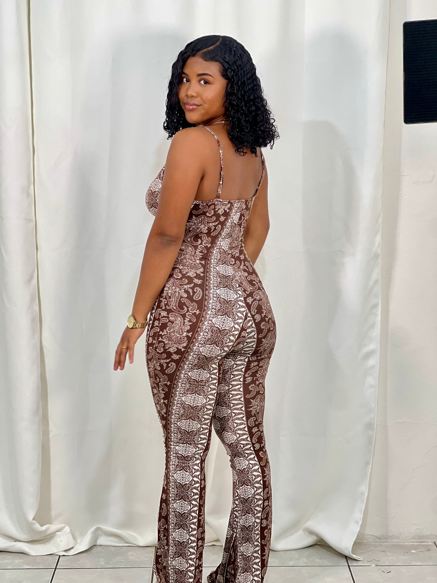 PAISLEY PARADISE FLARE JUMPSUIT