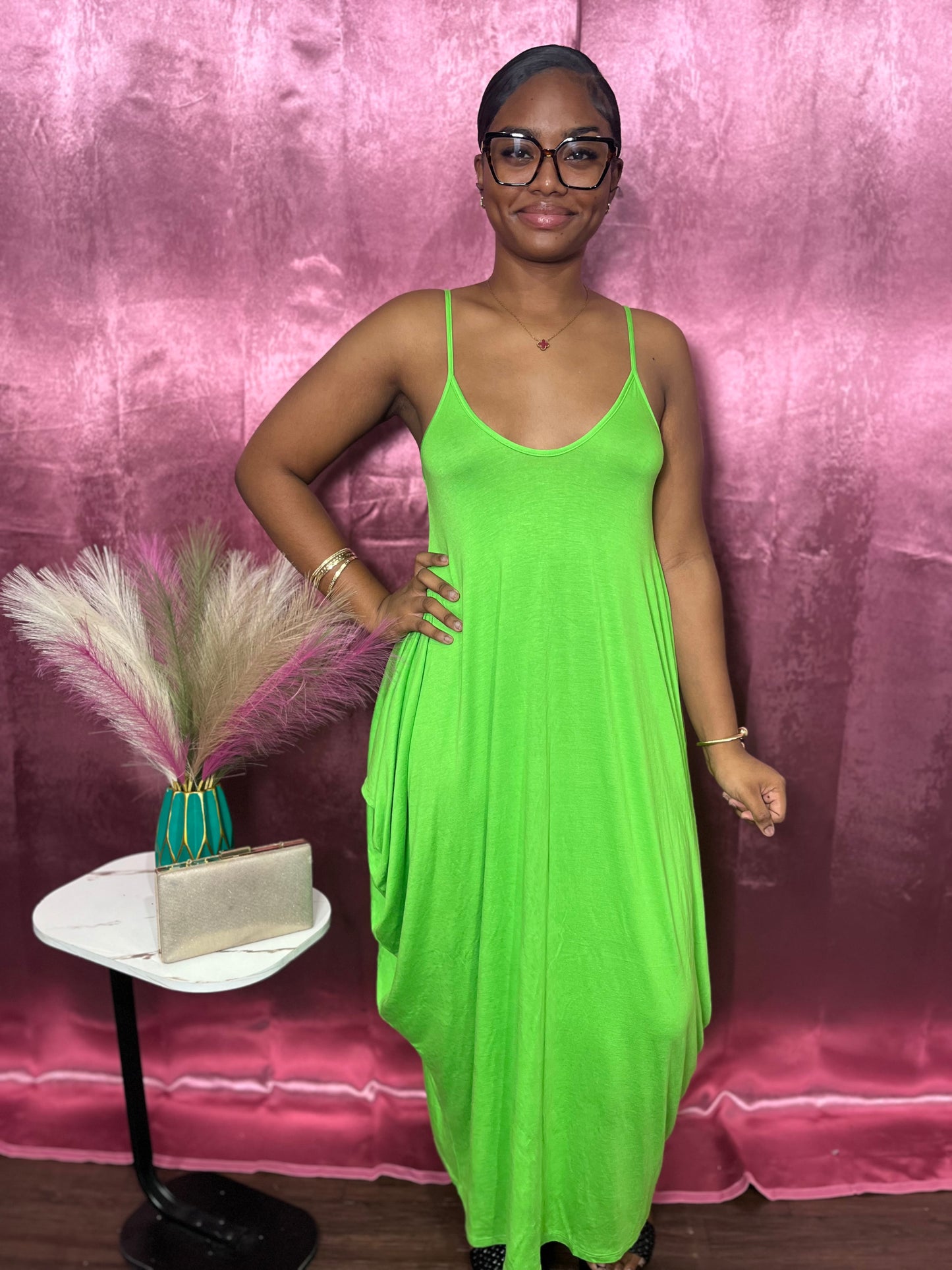BREEZY V NECK MAXI DRESS