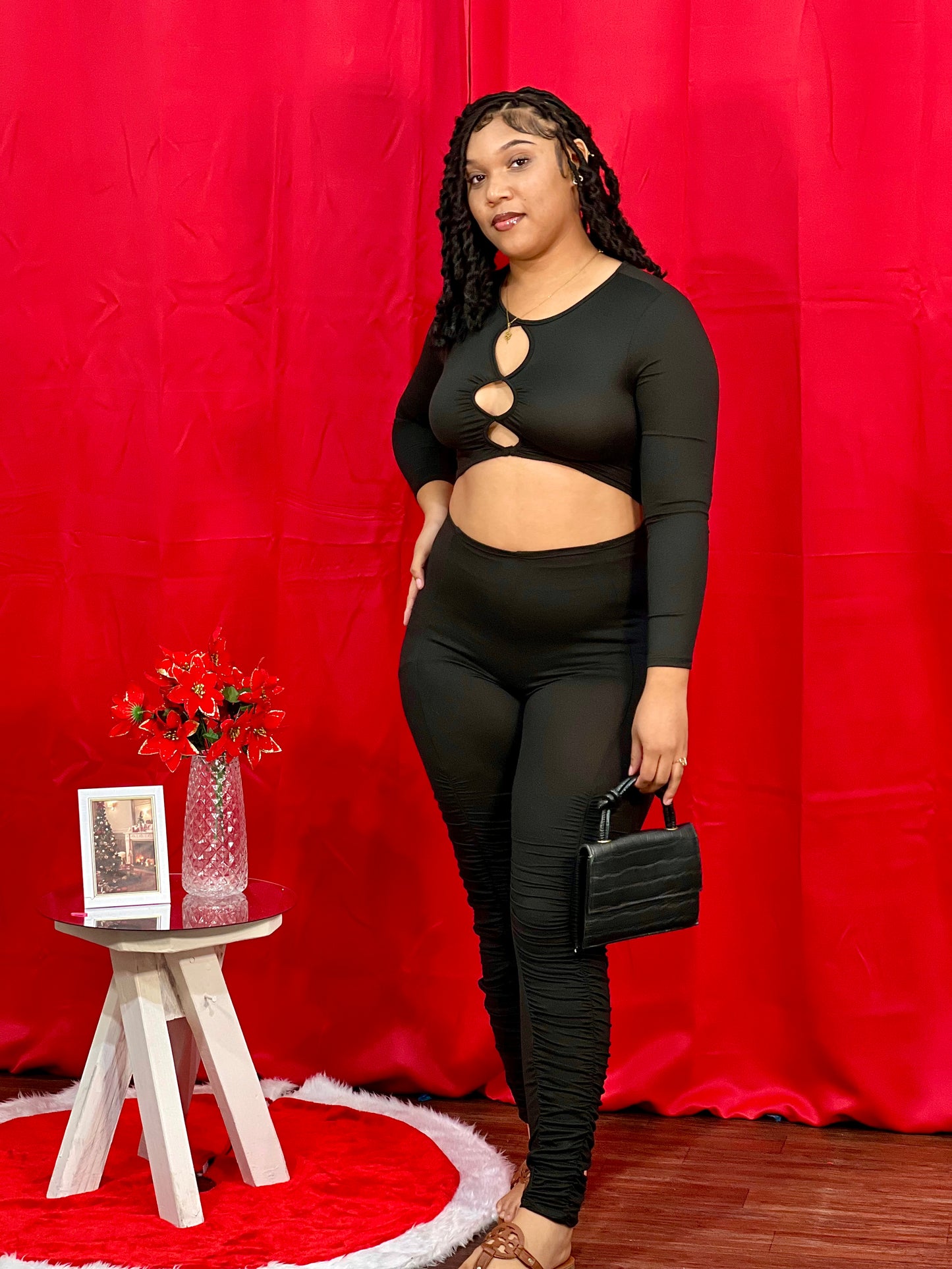 SAVANNA LONG SLEEVE OPEN FRONT JUMPSUIT