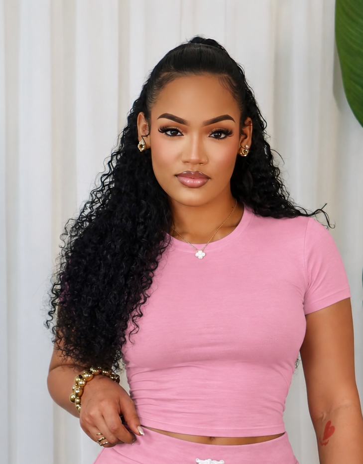 ROUND NECK SHORT SLEEVE CROP TOP