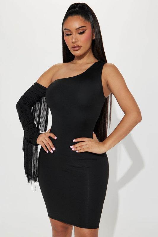 ONE SHOULDER MINI DRESS