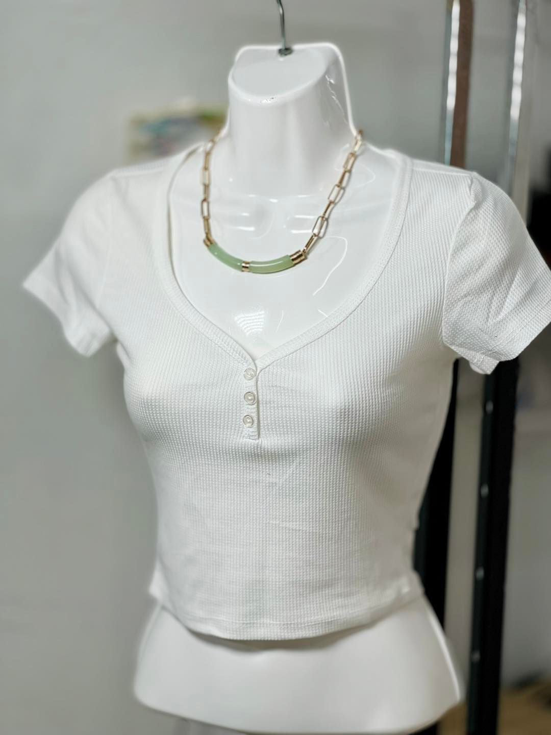 SHORT SLEEVE CROP TOP