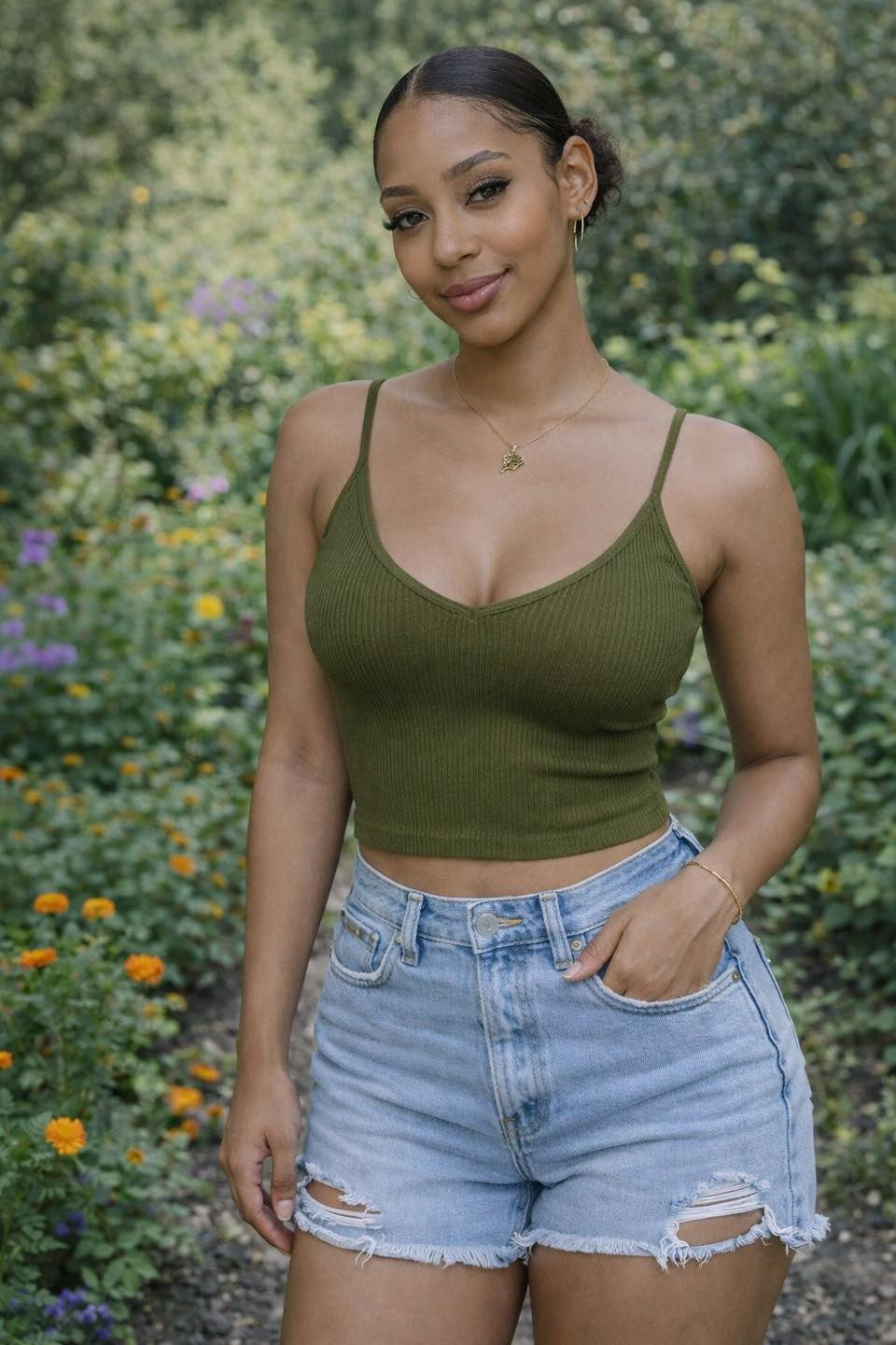 RIBBED SEAMLESS CAMI TOP