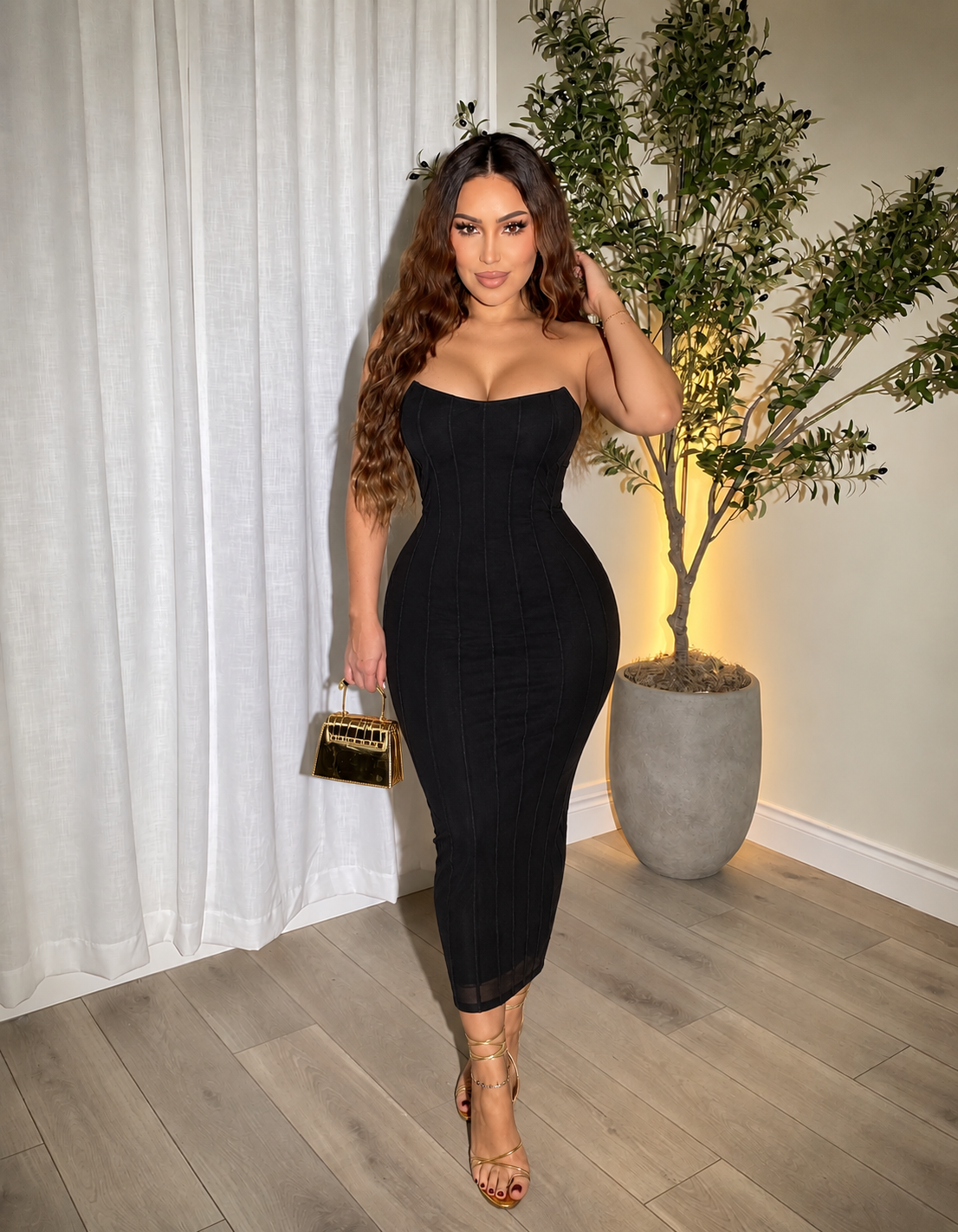 ONYX BONNING MIDI DRESS