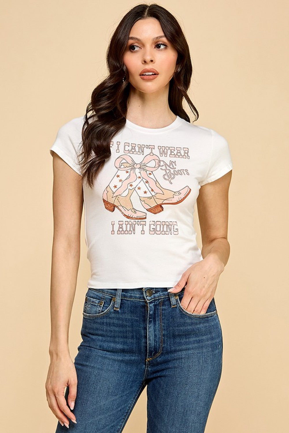 IF I CAN'T WEAR MY BOOTS I AIN'T GOING BABY TEE