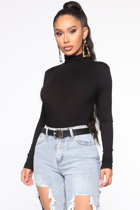 MOCK NECK LONG SLEEVE BLOUSE