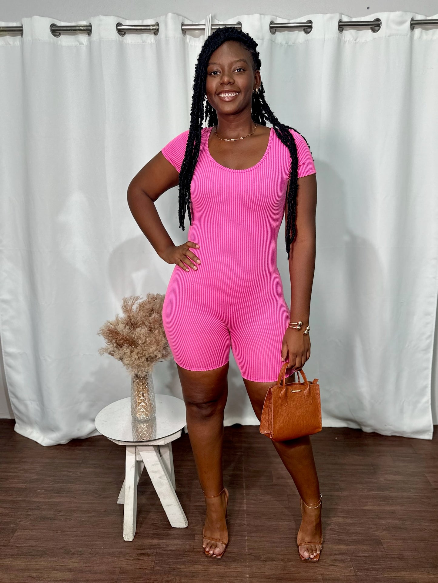 RIBBED MINI ROMPER