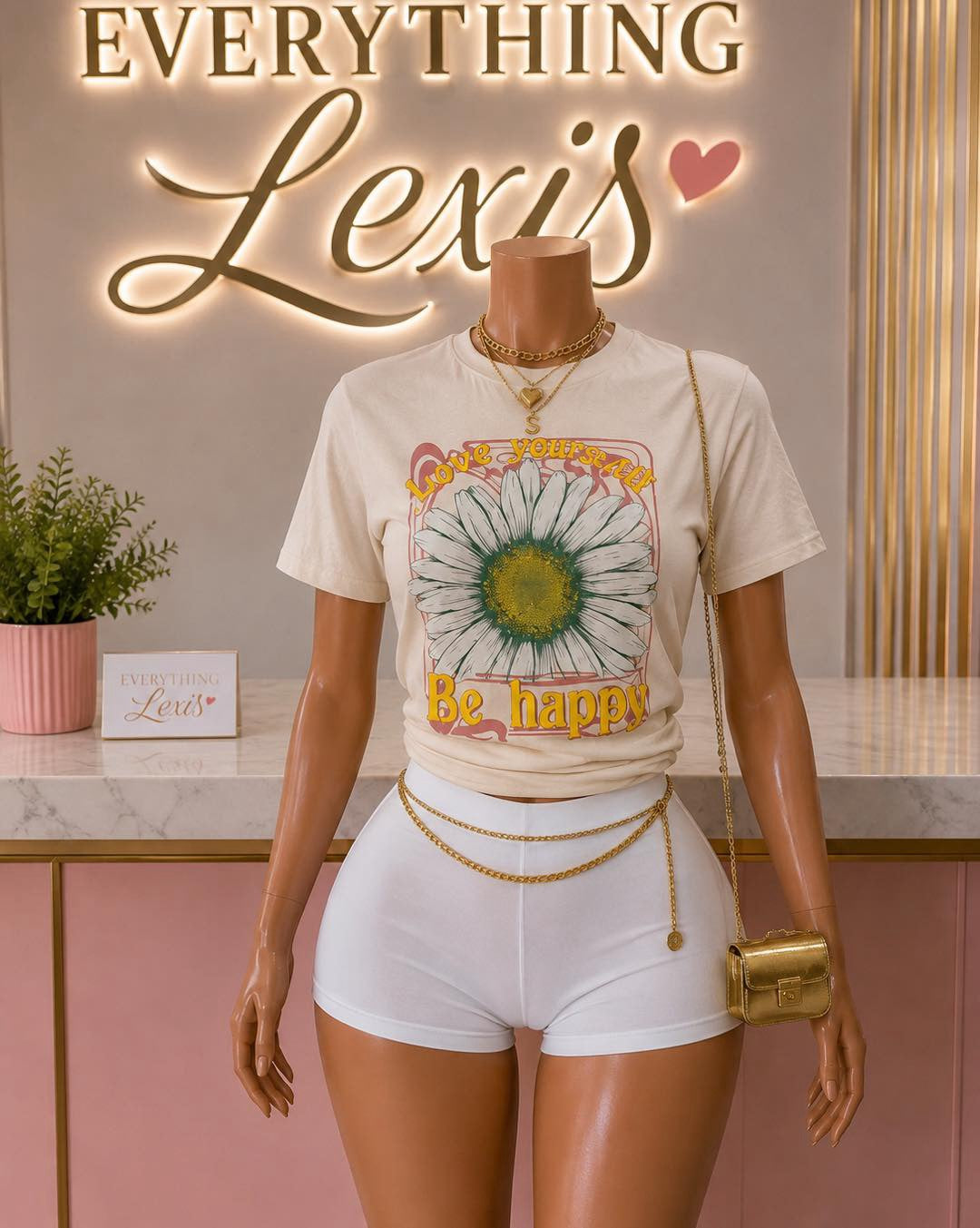 LOVE YOURSELF SUNFLOWER GRAPHIC TEE