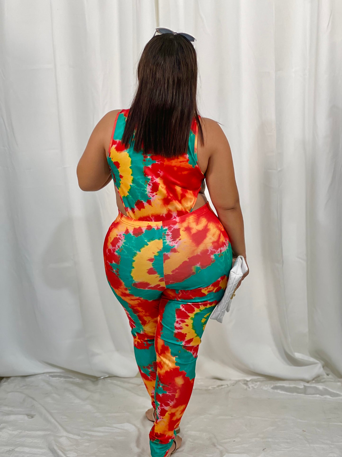 HIGH RISE TIE DYE 2 PC PANT SET