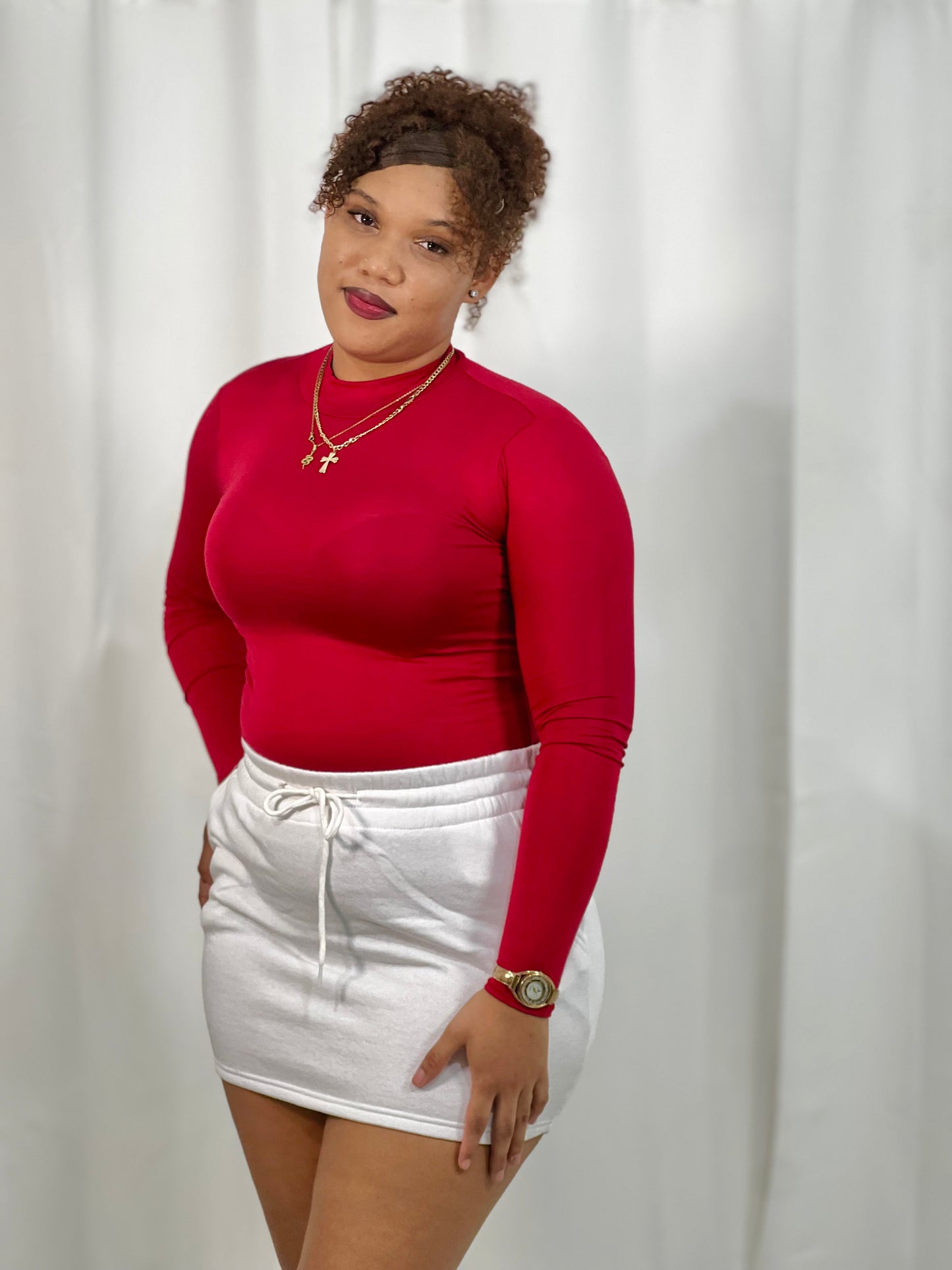 CREW NECK LONG SLEEVE TOP