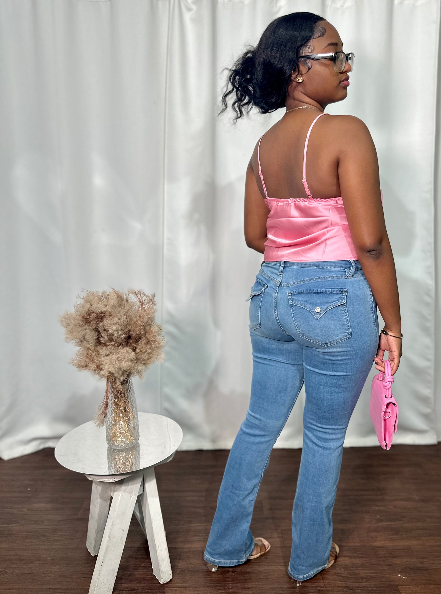 SATIN LACE CROPTOP