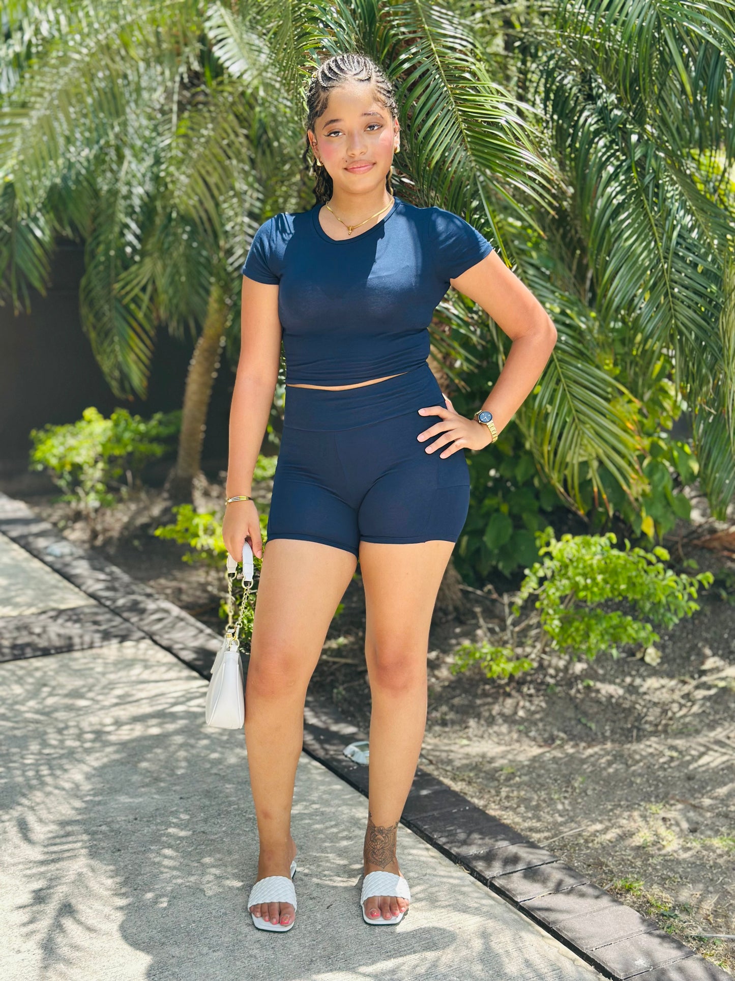 POCKET BIKER SHORT SET