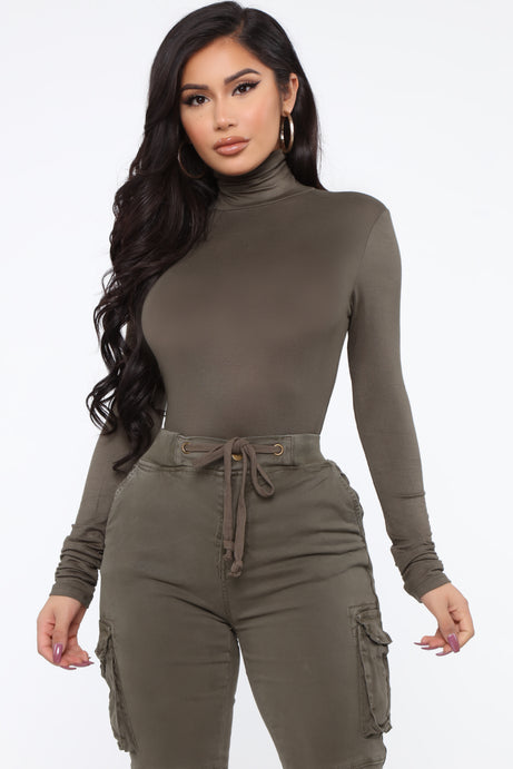 MOCK NECK LONG SLEEVE BLOUSE
