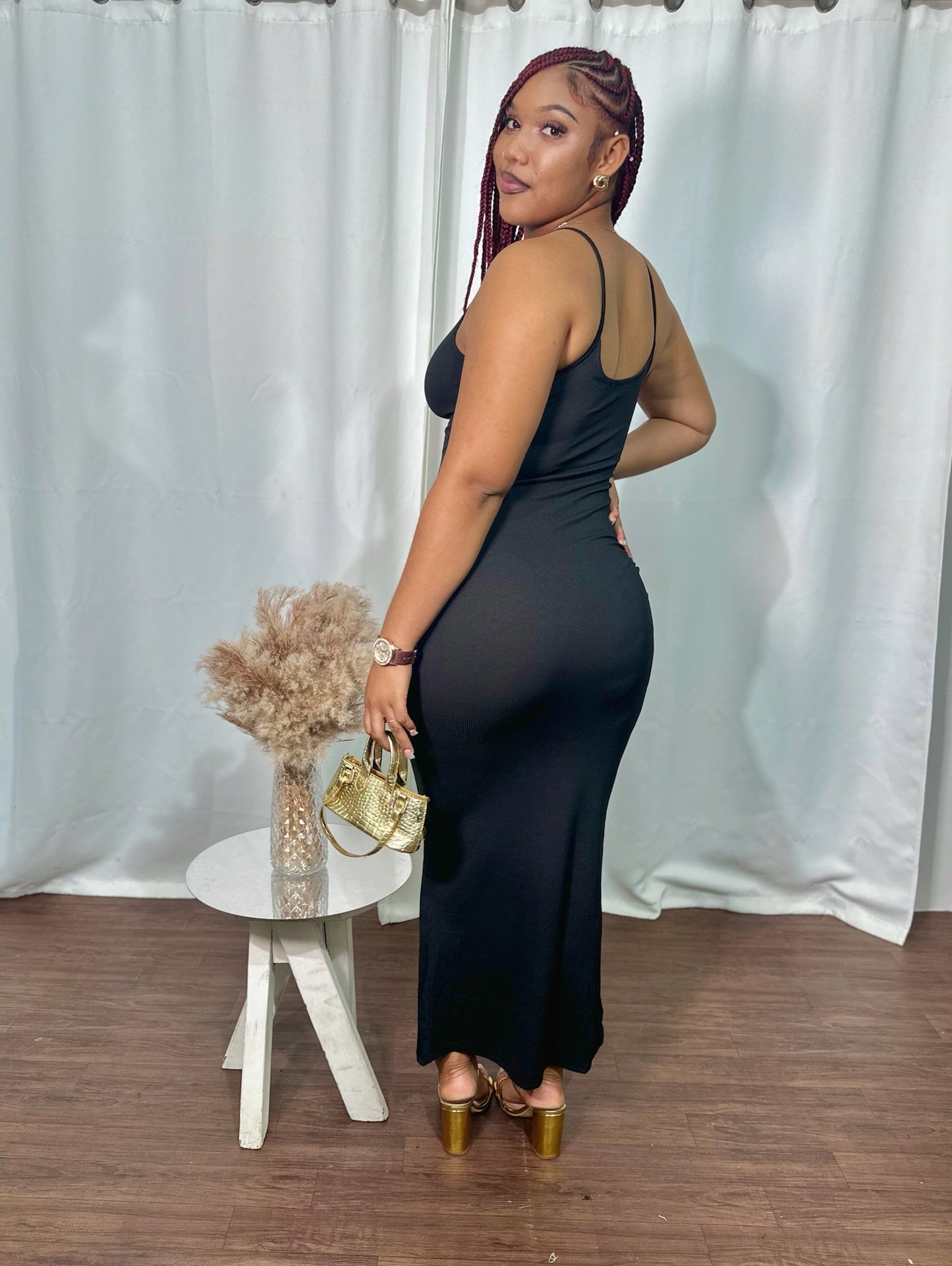 RIBBED MAXI DRESS