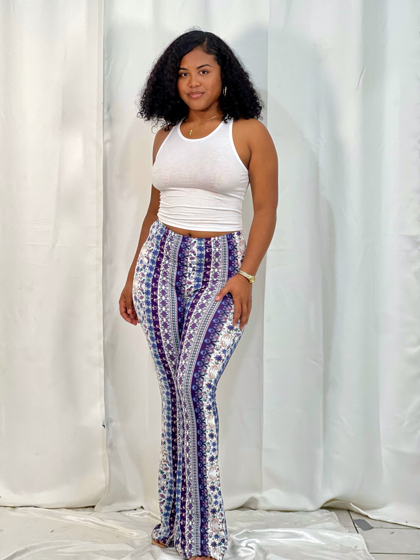 INDIE PRINT FLARE PANTS