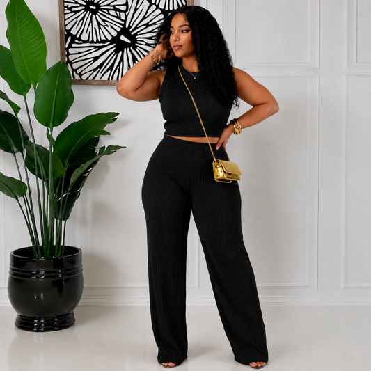 CRINKLED PLISSE LOUNGE SET