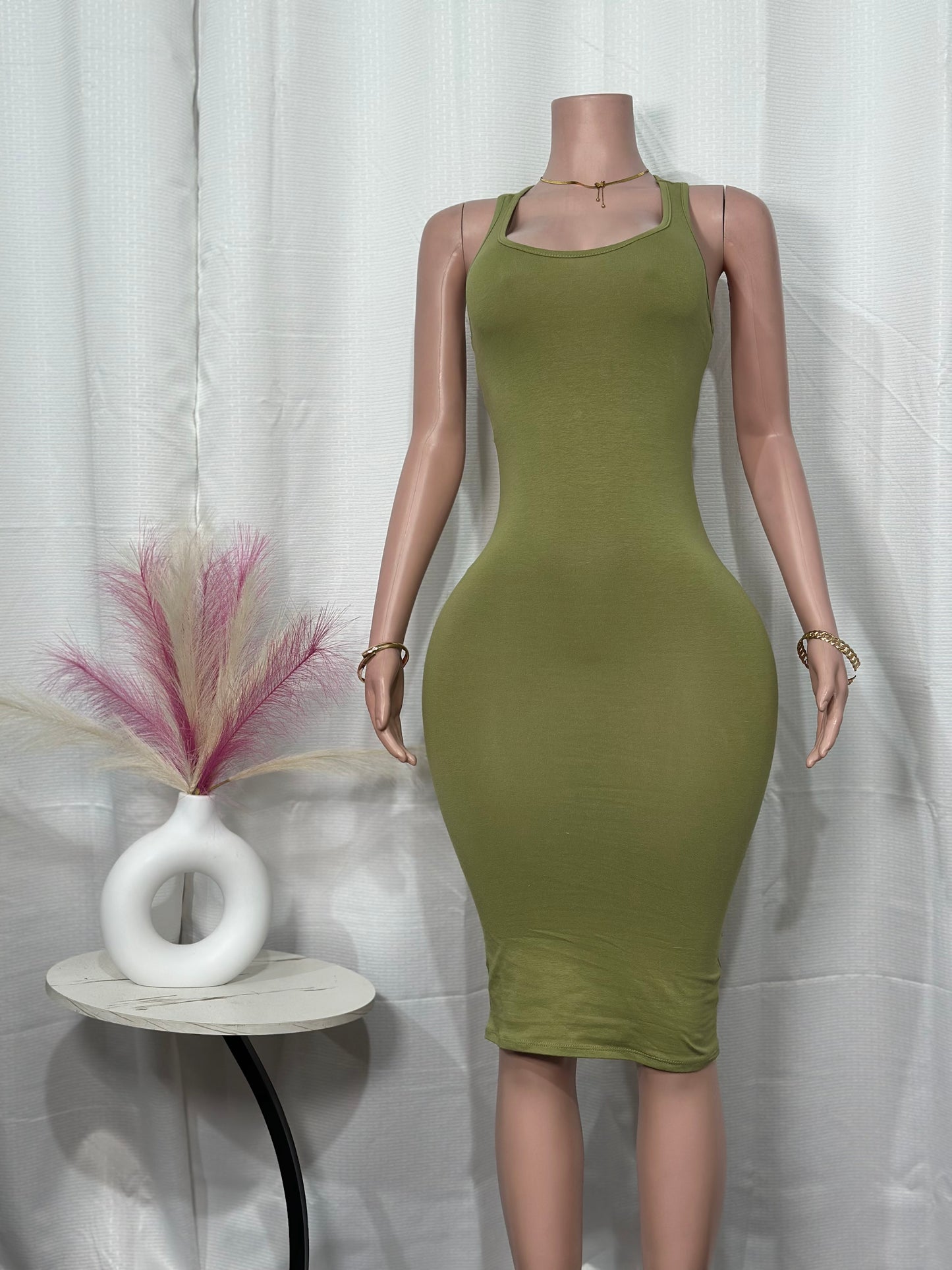 RACERBACK MIDI DRESS