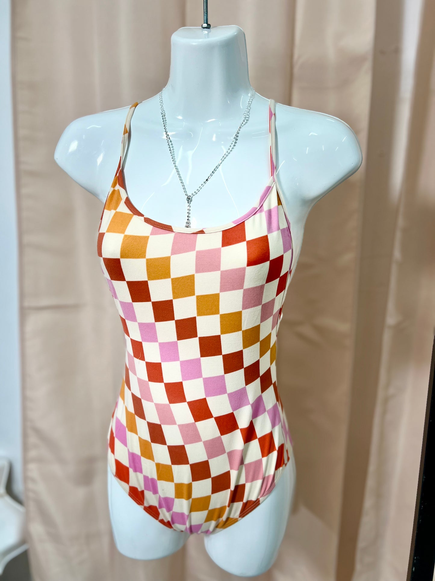 CHECKERED BODY-BLOUSE