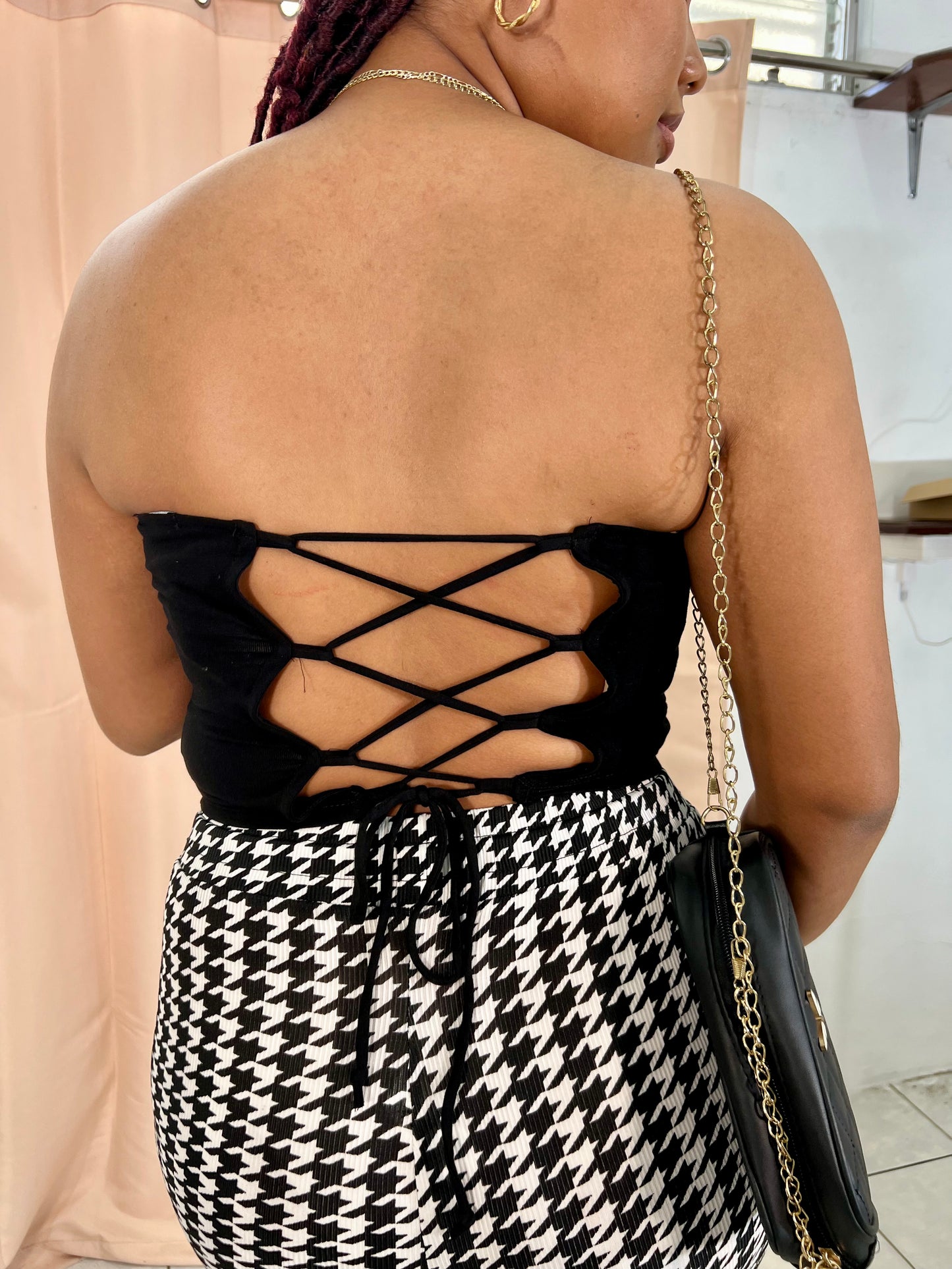 LACE-UP BACK CROP TOP