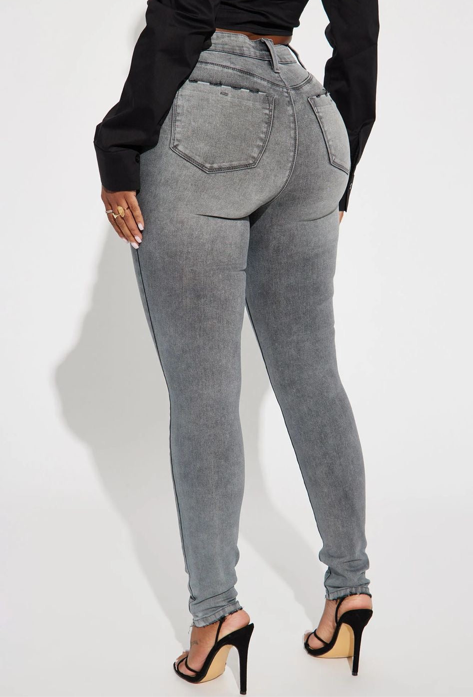 PLAIN GREY JEAN PANTS