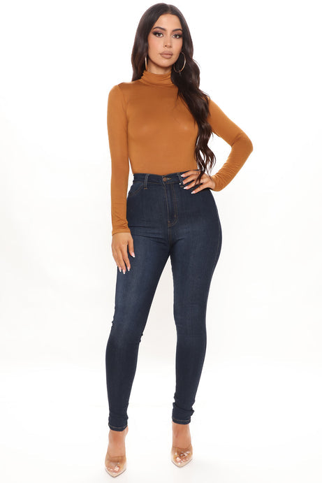 MOCK NECK LONG SLEEVE BLOUSE